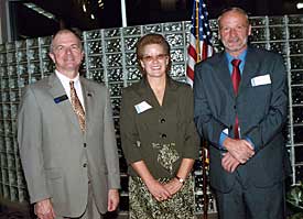 Dr. Booth, Linda Worley, and Mike Logan
