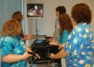 Students with the New Surgical Simulator